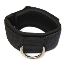 Zapato con de anillo en D Accesorio Multi Gym cable pierna del muslo Polea levantamiento pesas Negro
