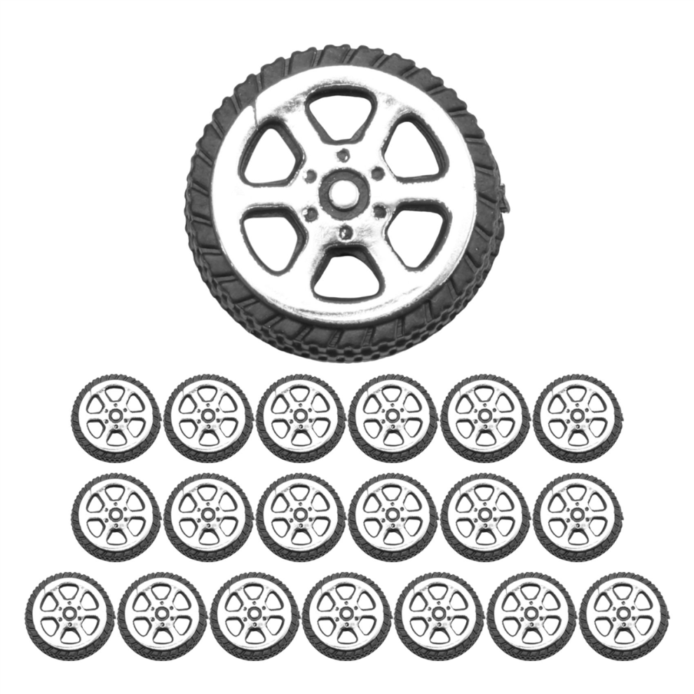 Jehiatek Rollo De Plastico 2 Mm Diametro Eje Ruedas Juguete Modelo Camion Coche 20Mmx6mm 20Pzs