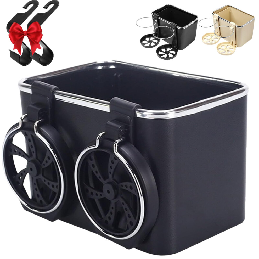Car Armrest Storage Box,Armrest Storage Box With 2 Cup Holders,Multifunctional Console Side Organizer 689788459295