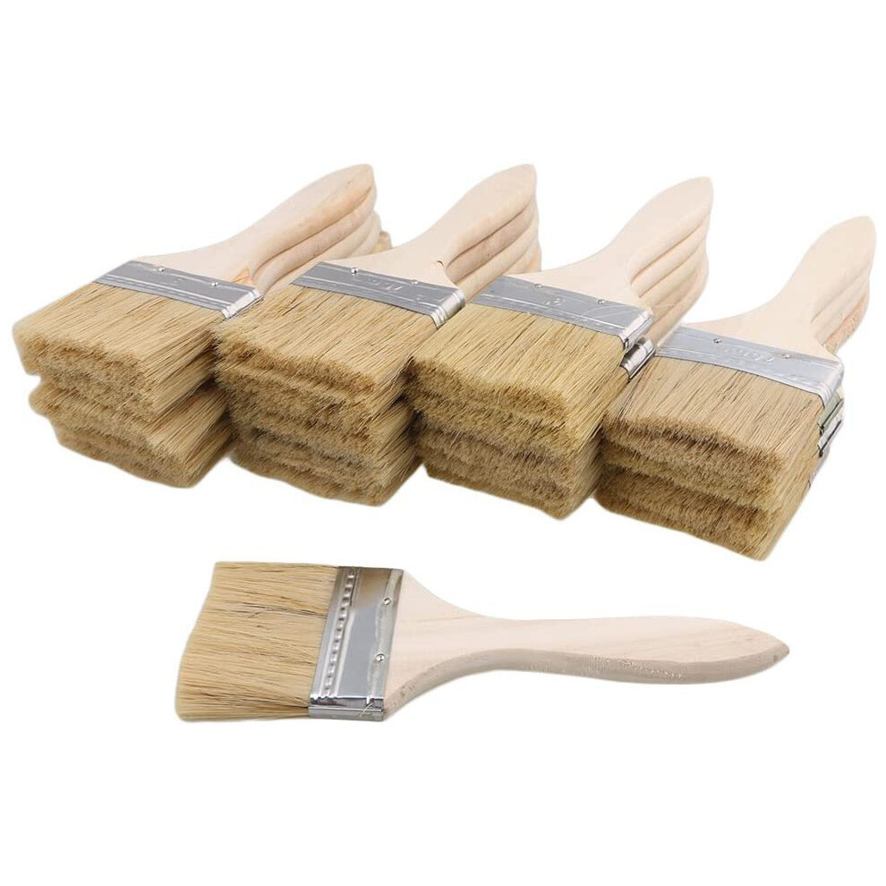 24 Piã¨Ces Sã©Ries Les Pinceaux 70Mm La Puce De Peinture Et Vernis Brosse Parfaite Pour Peintures Mur Bois 4853518161208