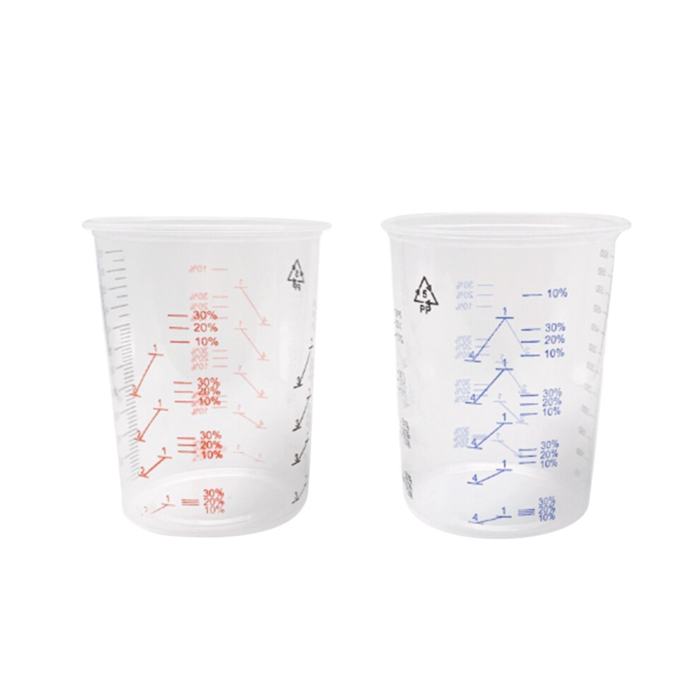 25 Tasses De Mã©Lange Peinture En Plastique Conteneur 600 Ml Pour Un Prã©Cis Et Liquide (Couleur Alã©Atoire) 4853518163301