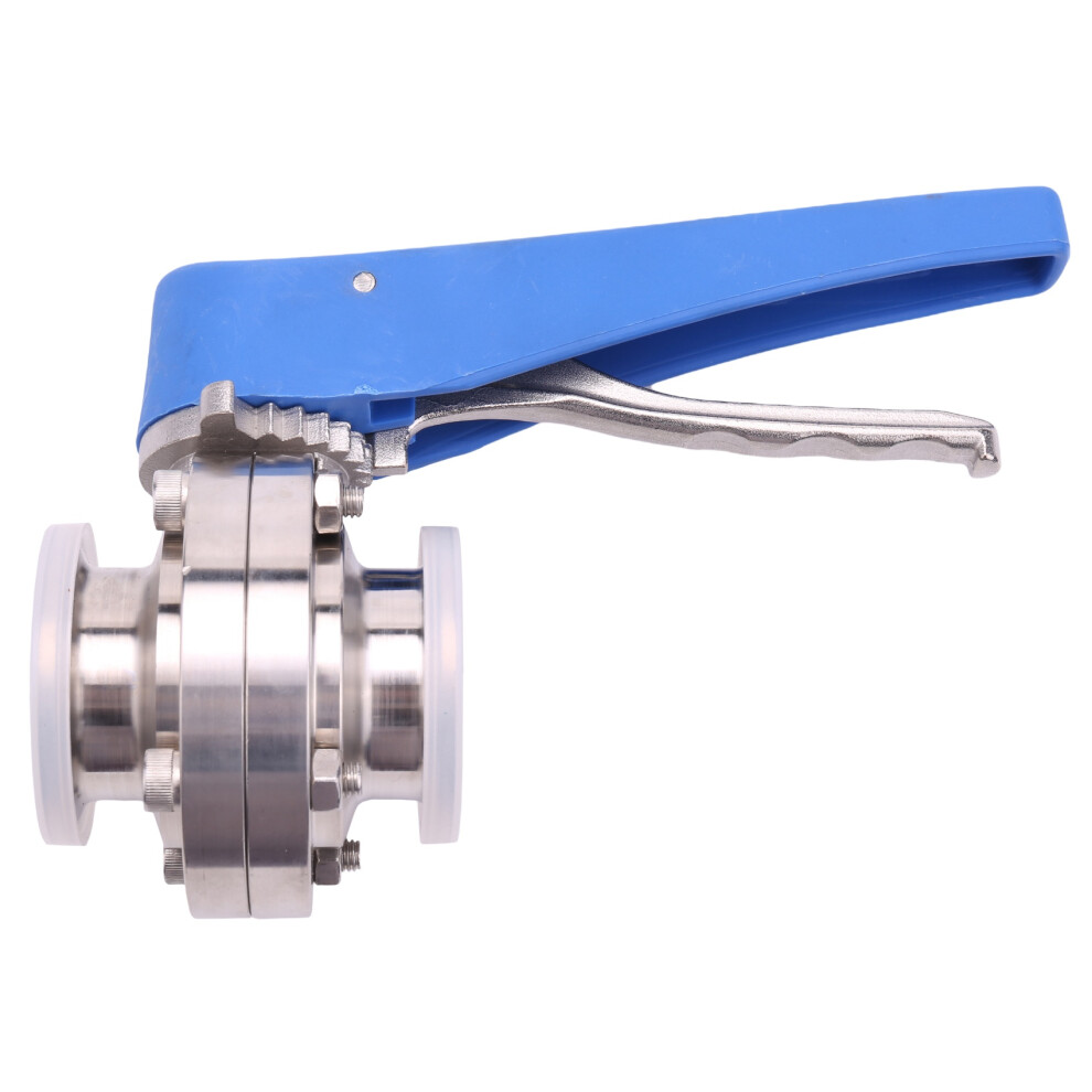 1-1/2 Inch 38Mm Ss304 Stainless Steel Sanitary 1.5 Tri Clamp Butterfly Valve Squeeze Trigger For Homebrew Dairy Product 4853518171139