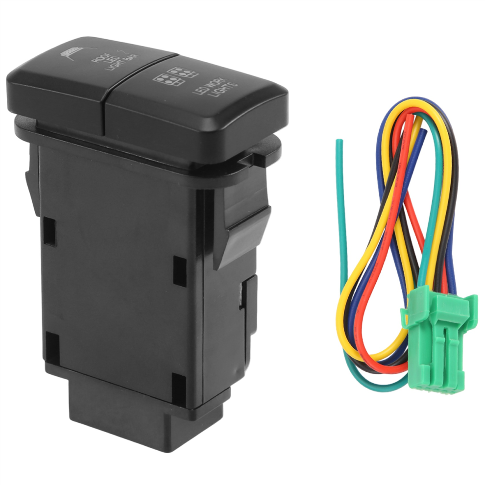 12V Voiture Double Led Barre Lumineuse Bleu/Vert Bouton Poussoir Marche-Arrãªt Pour Prado D'ã©Clairage 4853568984642