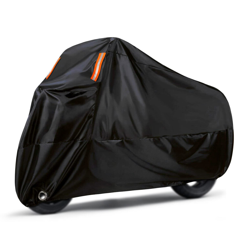 Outdoor Motorcycle Cover All Weather Protection Winter Snow Universal Motorbike Bike Vehicle Cover, 104 x 41 x 49 inch, XXXL-image-OPC-PHZD8QJ-NEW