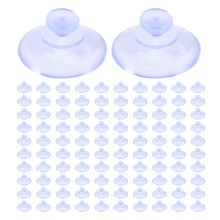 100 PièCes Ventouses Transparentes, en Plastique, Coussinets Sans Crochets pour ExtéRieur, Cuisine, Salle de Bain, FenêTre 20Mm