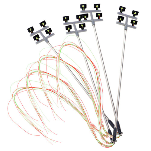 4 PCS HO Scale Model lighting tower,tower lights Lights Layout Lamppost for Train/Garden/Playground/Stadium 2