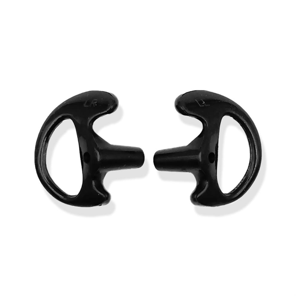 Jehiatek ÃCouteurs Triangulaires En Silicone Remplaã§Ables Avec Casque Ã Tube D'air, Noir, Taille L, Accessoires Pour Talkie-Walkie