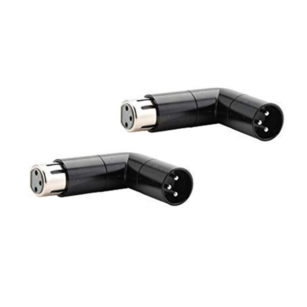 Adaptateur D'angle Xlr Rotatif 2 Piã¨Ces, Double Connecteur Mã¢Le Et En Forme De L, Mã©Tallique Avec 4 Positions Rã©Glables 4853568901427