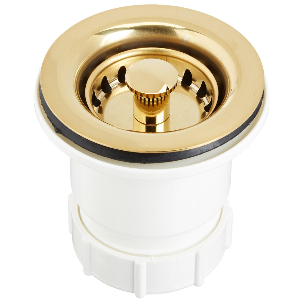 Nantucket Sinks Ns-403Pb Junior Duo Basket Strainer, Polished Brass 817899012584