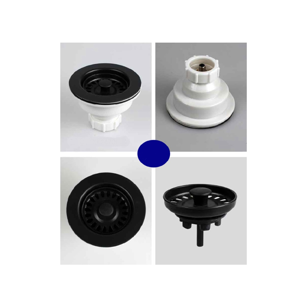 Photos - Tap Hidden Part Jehiatek Ensemble de Vidange D'Ã©Vier Cuisine avec Bouchon Panier CrÃ©Pine DiamÃ¨Tre 114 Mm pour Ã©Vier en Pierre Quartz 