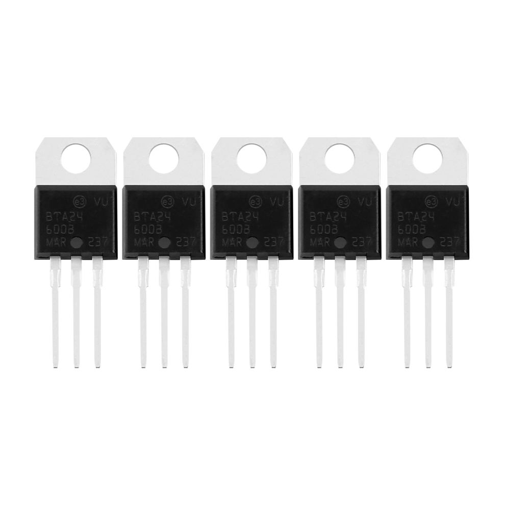 5 Pcs T0-220Ac Package Scr Standard Triacs 600V 25A Bta24-600B 4853568909751