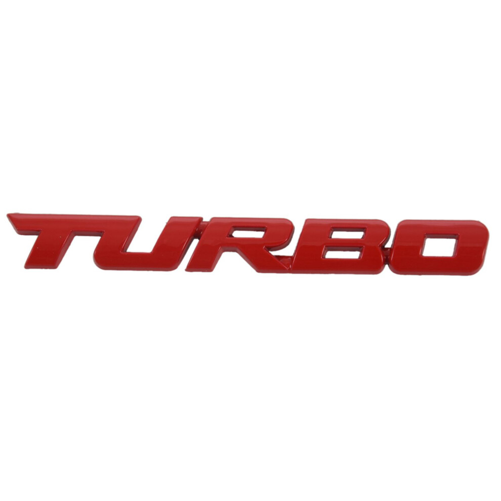 Turbo Autoadesivo Universale 'Automobile Del Metallo 3D Distintivo Della Decalcomania 'Emblema Metallo, Rosso 4853568911334
