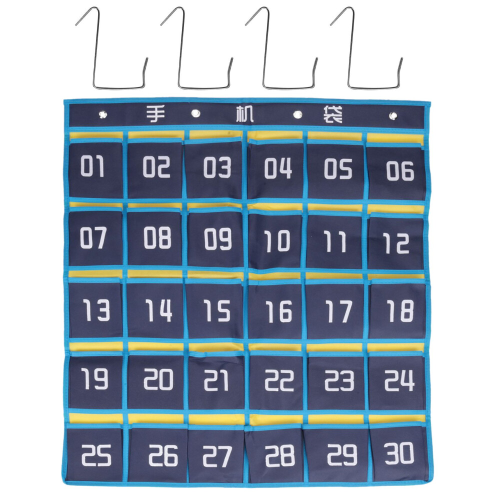 Jehiatek 30 Nummerierte Tabelle Handy Hängen Organizer Aufbewahrungs Tasche Für Klassen Rechner Halter