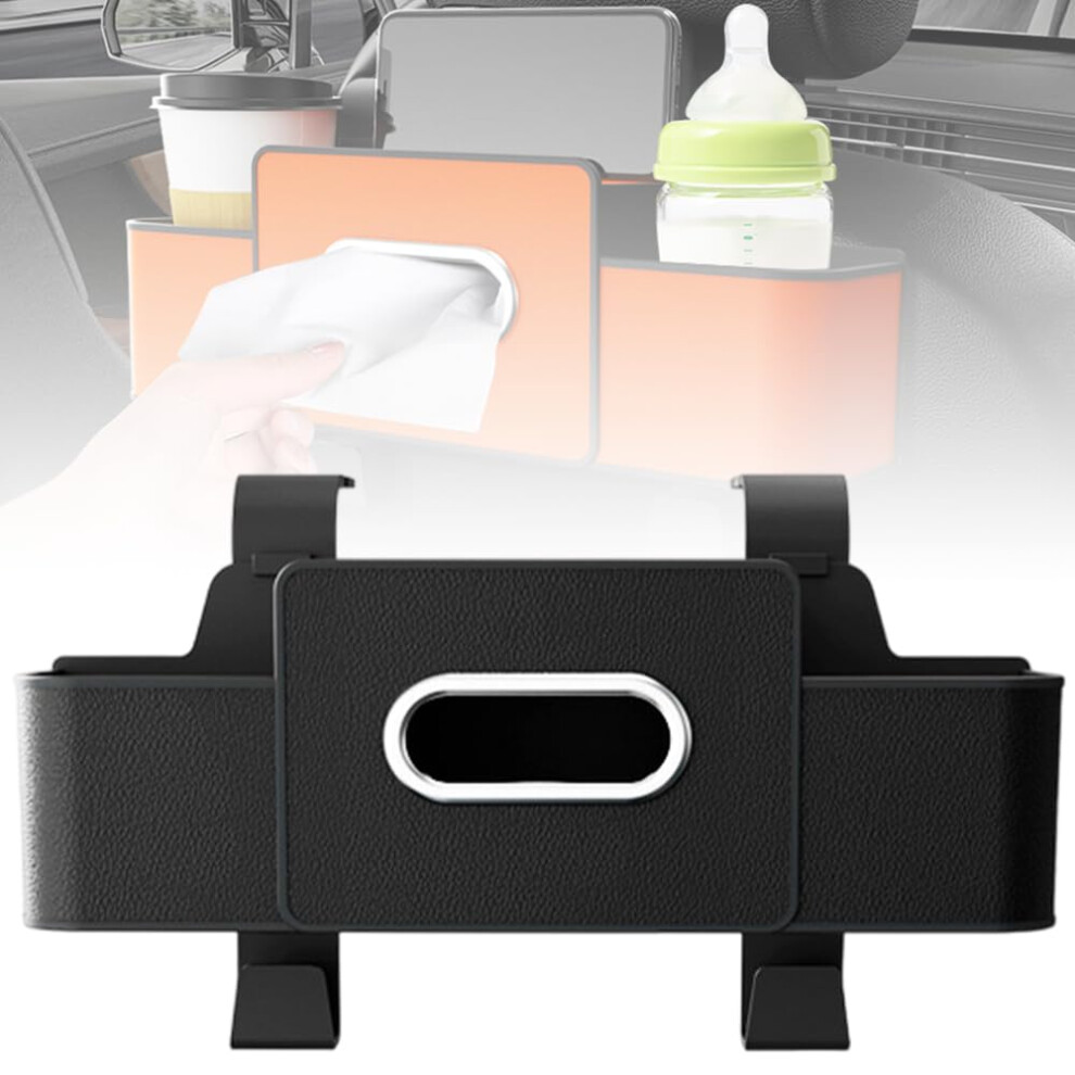Car Back Seat Organizer, Car Rear Backseat Extra Multifunctional Drink Cup Holder (Balck) 689788461670
