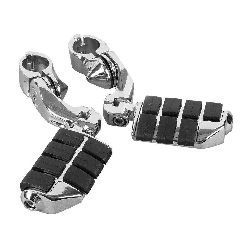 Footrest Motorcycles Short Highway Foot Pegs Compatible With Harley Electra Road King Street Glide 11/4' Bars 689788461854