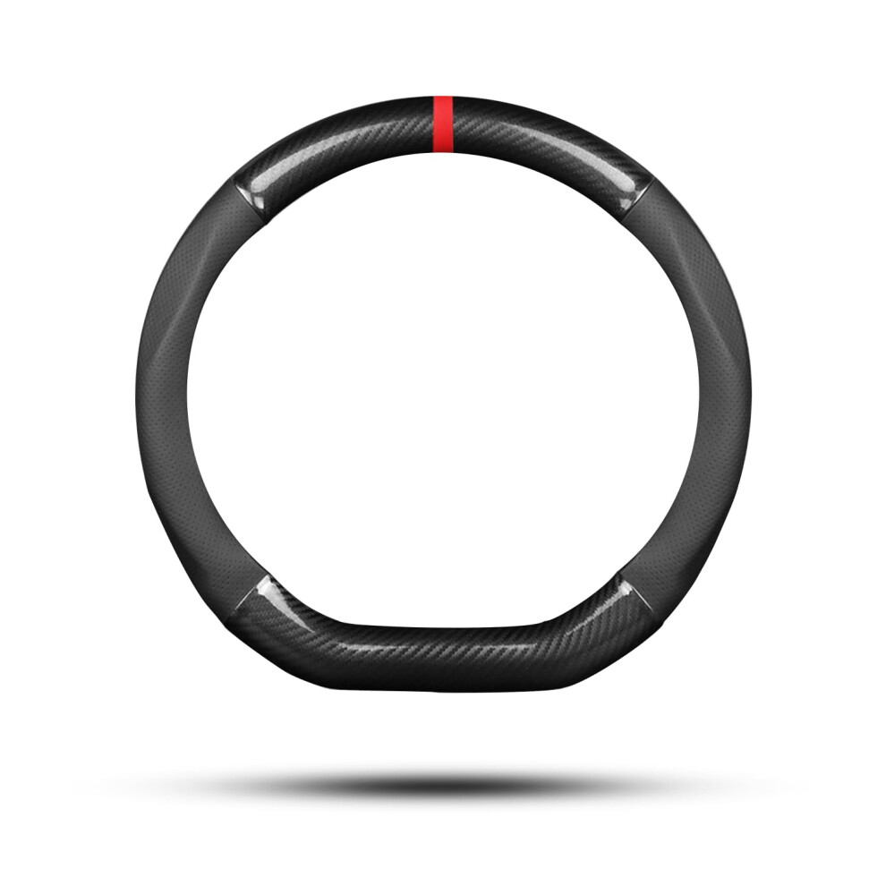 Car Steering Wheel Cover Nonslip Protector Sport Dshape Carbon Fiber Leather 38Cm(15') Refï¼Gbx 689788461915
