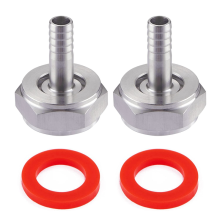 2 StüCk Edelstahl-Bierfass-Kupplungsfitting, Bierleitungs-Verbindungssatz, Sechskantmutter 5/8 G-Gewinde X 5/16 Widerhaken