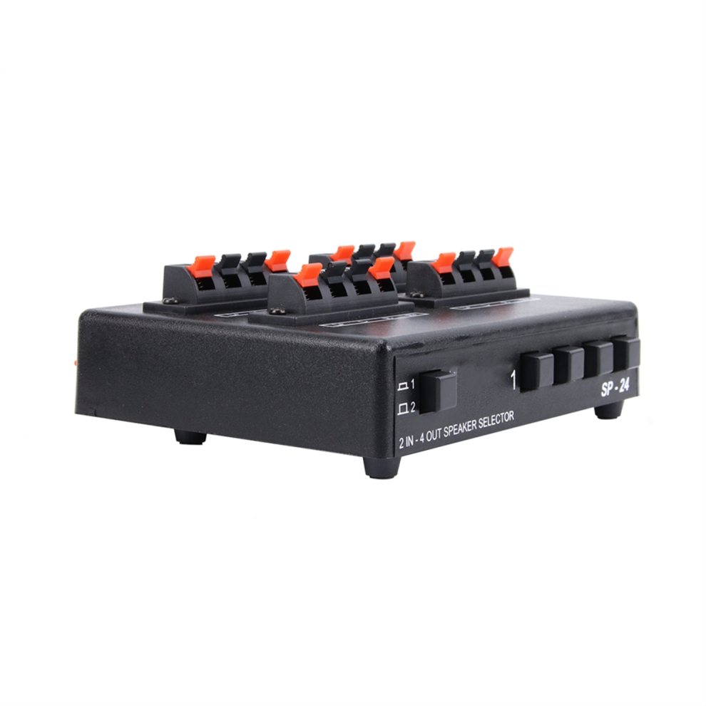 Sp-24 Mini 2-In-4-Out Stereo-Audio-Wahlschalter, Verstärker-Umschaltbox, Lautsprecher-Splitter 4853568935026