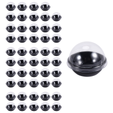 50 Pack Clear Plastic Mini Cupcake Container, Individual Packaging Treat Boxes with Dome Lids for Muffin Macaron