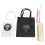 Embroidery Kit for Beginners with 1 Canvas Tote Bag Hoop Thread and Needle-A 3