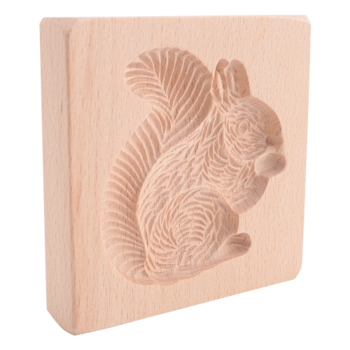Cookie Mold Shortbread Wooden Biscuit Cutter Gingerbread Mold(Squirrel) 2
