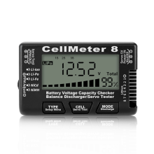 RC Cellmeter 8 Digital Battery Capacity Checker Controller Tester Voltage for Li-Ion NiMH Nicd Cell Meter Black