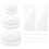 Acrylic Round Cake Disk Set - Discs Circle Base Boards with Center Hole 2 Comb Scrapers (4 Patterns) & Dowel Rod 3