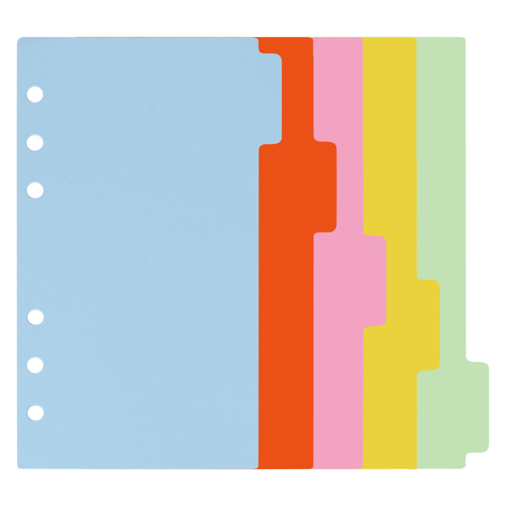 Photos - Notebook Jehiatek 10 Sets A6 Subject Dividers Paper Sheet, Punched File Card Dividers,Tabbed Index Divider for  Insert Planner 