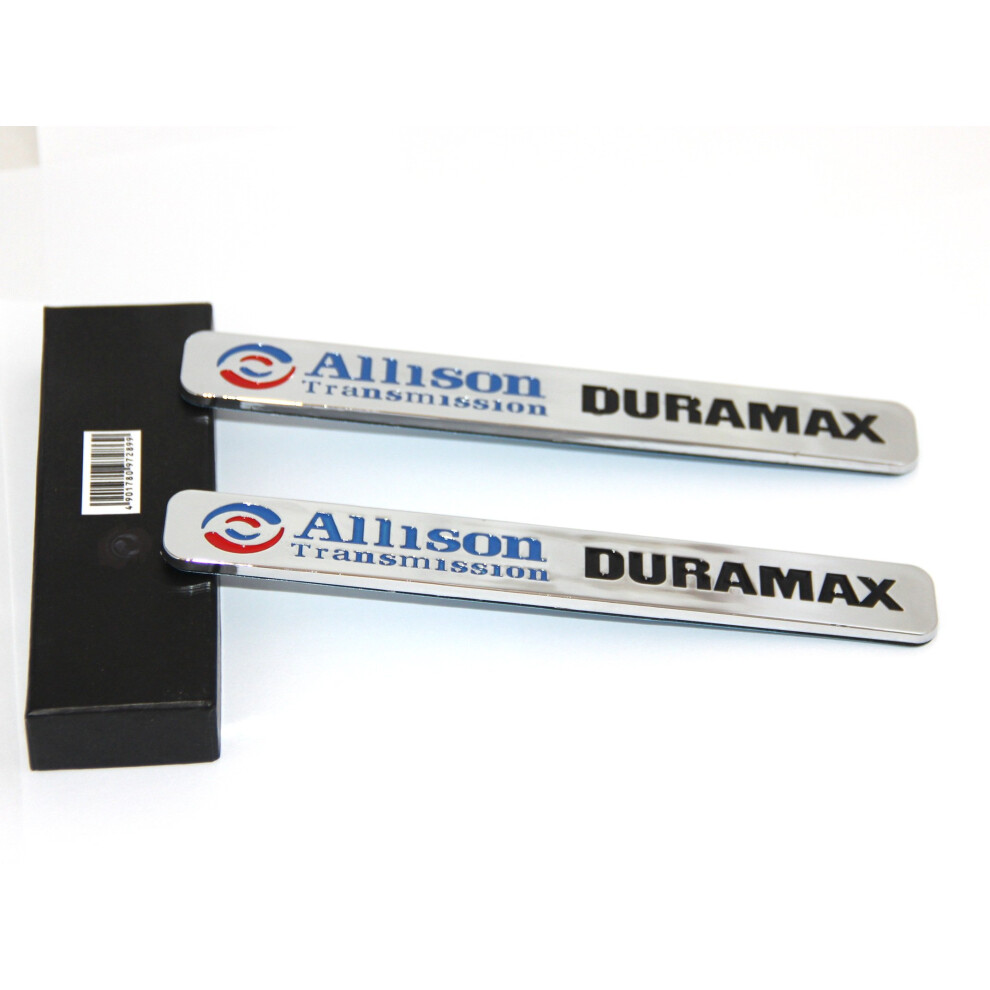 Yoaoo 2X Autotuning Oem Allison Transmission Duramax Emblem 2500Hd For Gm Silverado Gmc Chrome Black 702029039503