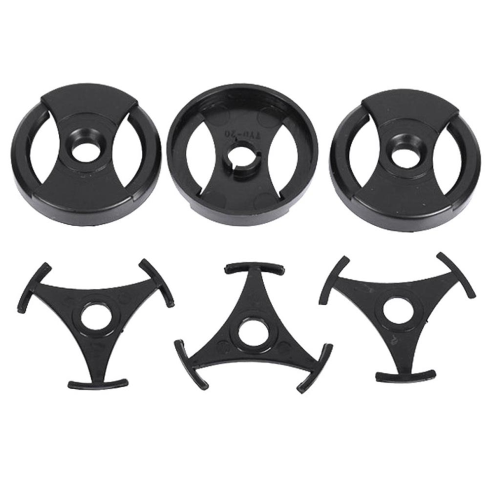 6Pcs 7 Inch 45 Rpm Abs Vinyl Record Centre-Hole Adapter For Turntables Black 4853568955116