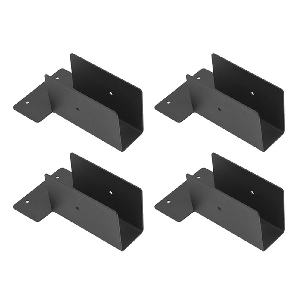 Outdoor Pergola Rafter Bracket Joist Hanger Deck Railing Connector For 2X4 Or 2X6 (Black) 4 Pack 4853568956465