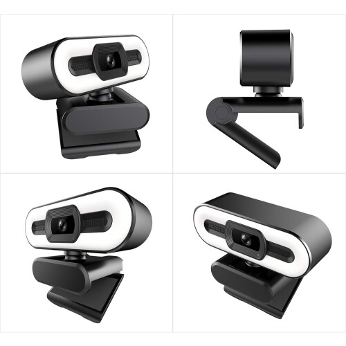 Webcam with Built-in Microphone for Live Stream Video Call Video Conference Online Teaching(Black) 1