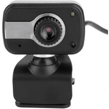 Webcam, Webcam Web Camera Cam 360 Degree Built in Mic Webcam Desktop PC Camera(Black)