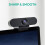 Webcam with Dual Stereo Microphones & Privacy Cover, Full HD USB Desktop Web Computer Camera(Black) 2