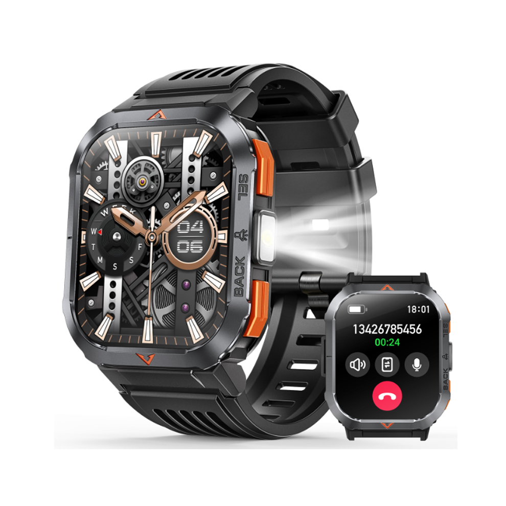 Smartwatch S50 Compass Bluetooth Calling 2.02 Inch Large Display(Black) Black 6976918069733
