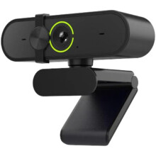 Webcam with Noise Cancellation Microphone, Plug & Play HD USB Webcam, Privacy Cover, Portable Camera(Black)