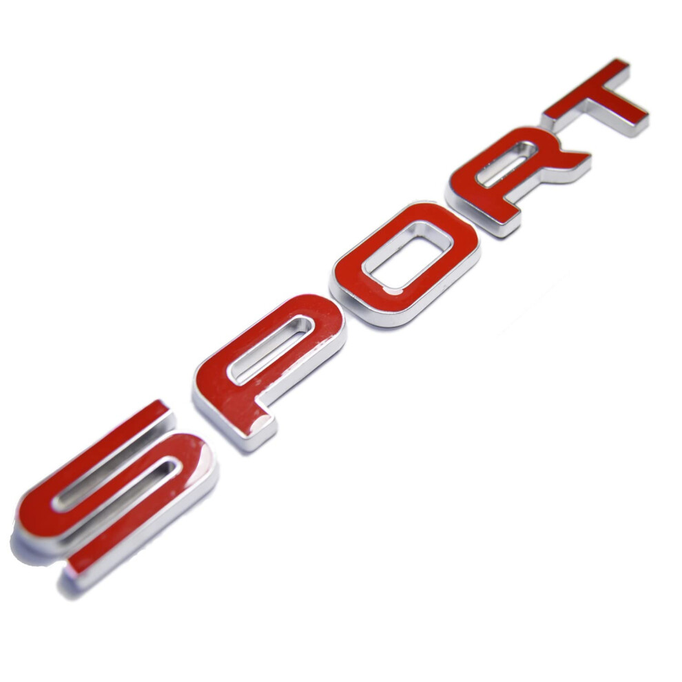 Zorratin Metal Limited, Emblema Rosso Per Portellone Del Bagagliaio Con Scritta "Sport" Per Range Rover-image
