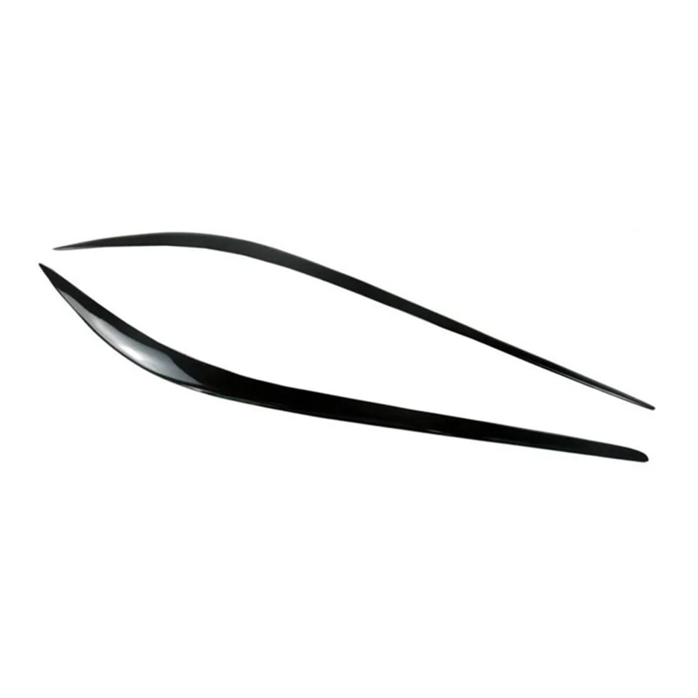 Compatible With Alfa Romeo Giulia 2015 Glossy Car Headlight Eyelid Eyebrow Trim Black 689788463476