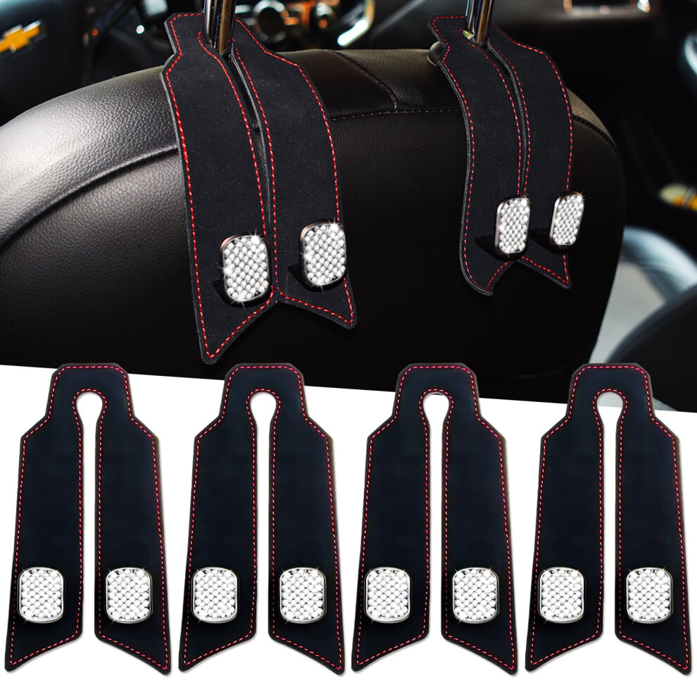 Purse Hook For Car, Car Hooks For Headrest Universal Purse Holder For Car, Bling Car Seat Hooks 689788463582