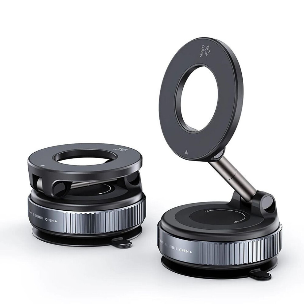 Strong Magnetic Car Phone Holder Mount Vacuum Adsorption Manual Suction Cup 360 Rotating Folding Phone Holder For Smartphones Wall Lazy Phone Bracket