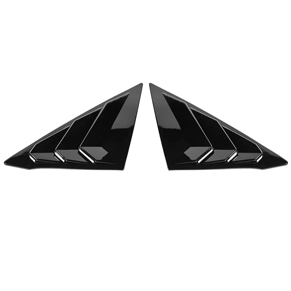 Rear Side Window Louvers, Air Vent Louvers 3 Vents Triangle Louvered Rear Side Window Blinds, Compatible With Honda Civic 11Th 689788465005