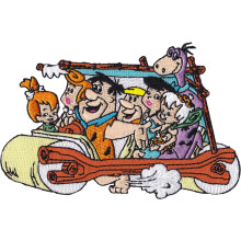 N   ivka na auto s vizion   rskou aplik   ciou Flintstones, viacfarebn   , 2""