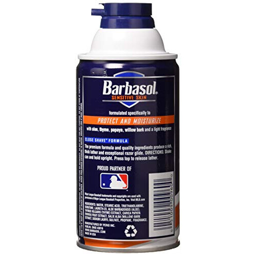 Barbasol Πυκρή & Πλούσια Κρέμα Ξυρίσματος, Ευαίσθητο Δέρμα 10 oz (Συσκευασία των 3) 1