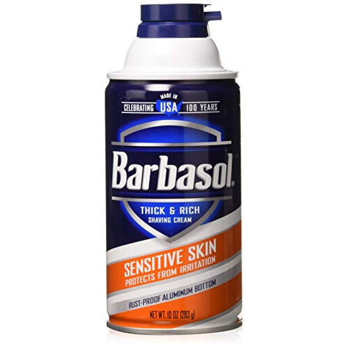 Barbasol Πυκρή & Πλούσια Κρέμα Ξυρίσματος, Ευαίσθητο Δέρμα 10 oz (Συσκευασία των 3)