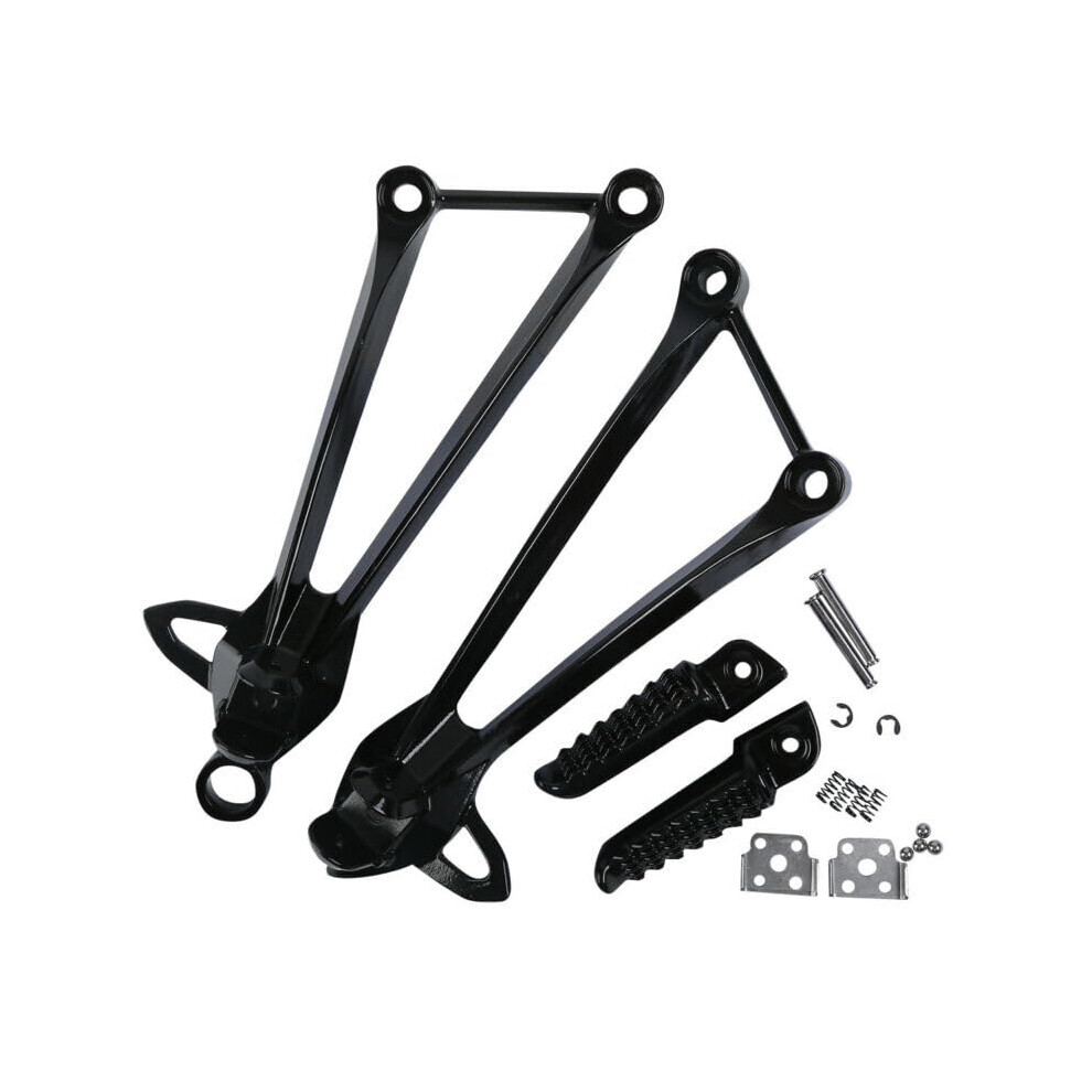 Rear Footrests Foot Pegs Fits For Kawasaki,Zx6r 2009,Zx636 2013,Zx10r 20082010, Black 689788466354
