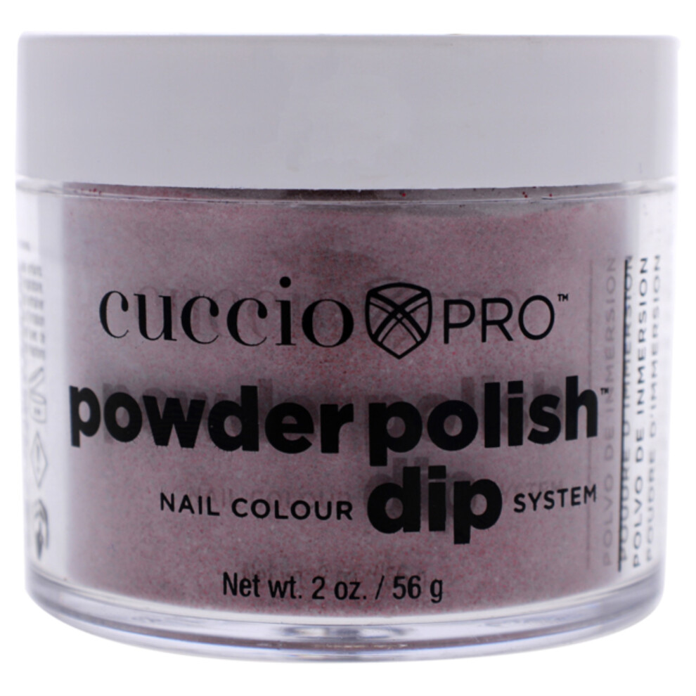 Cuccio Colour Red Pro Powder Polish Nail Colour Dip System - Dark Glitter By For Women - 1.6 Oz Nail Powder