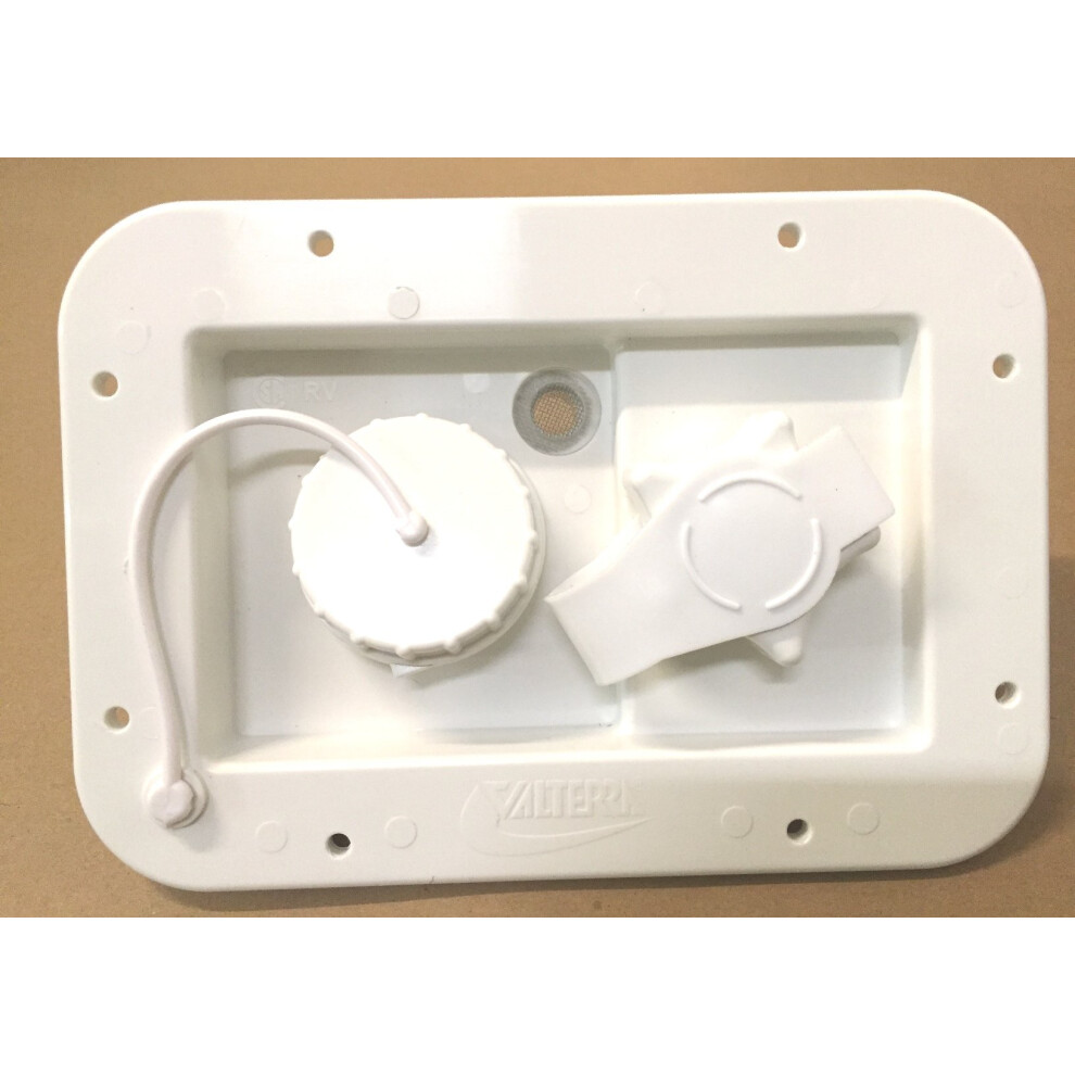 Valterra Gravity City Water Fill Dish Check Valve Rv Trailer Mar White 719392316773