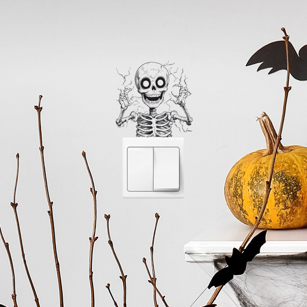 Halloween Wall Skeleton Decal With Selfadhesive Pvc Material For Home Decoration-image-OPC-PHZDQV6-NEW