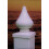 Little Outdoors Creations 4" x 4" Βινυλική Κεφαλή Πόλου - Σταγόνα - Λευκή (4 Πακέτα) 5