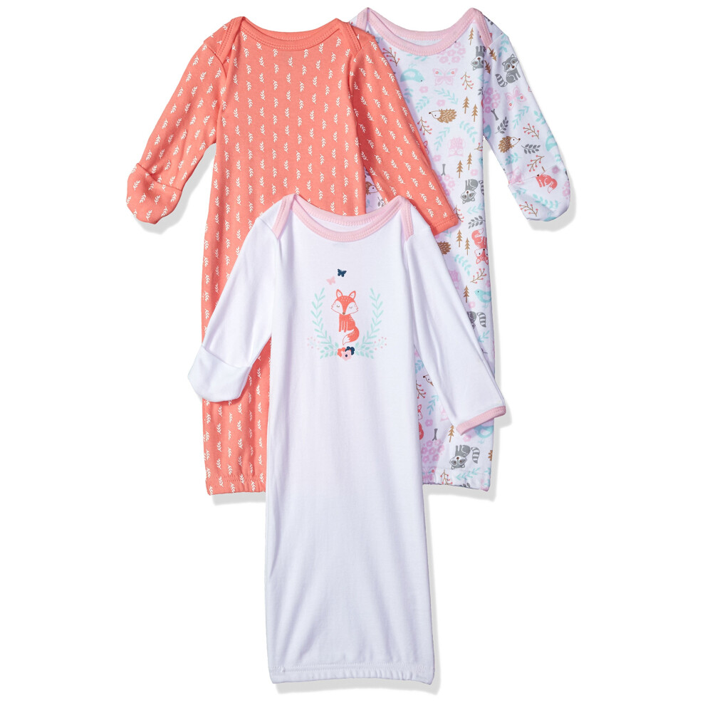 Hudson Baby Unisex Cotton Gowns, Woodland Fox, 0-6 Months-image-OPC-PDTTPPY-NEW